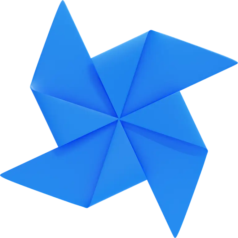 Pinwheel Folded Blue